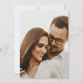 Invitation Photo Couple moderne Beige Pas de parents Mariage (Dos)