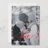 Invitation Photo Couples Love Holidays Card (Devant)