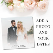 Invitation Photo crème de réception de mariage heureux