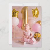 Invitation Photo Crème glacée sucré un premier anniversaire (Dos)