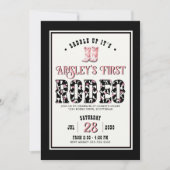 Invitation Photo customisée First Rodeo Girls 1er anniversair (Devant)