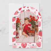 Invitation Photo Cute Berry Premier anniversaire 1er annivers (Dos)