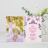 Invitation Photo Cute Berry Premier anniversaire Enfants (Debout devant)