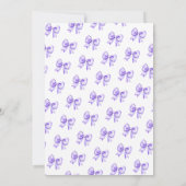 Invitation PHOTO Cute Coquette Purple Bow Sweet 16 (Dos)