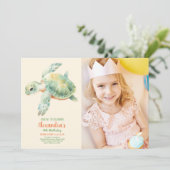 Invitation Photo Cute Under the Sea Baby Anniversaire (Debout devant)