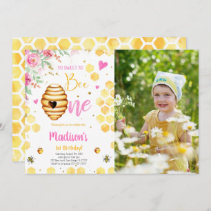 Invitation photo d'abeille jaune