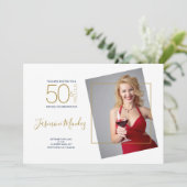 Invitation Photo d'anniversaire 50 ans et Fabuleux Points de (Debout devant)