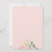 Invitation Photo d'anniversaire à fleurs roses (Dos)