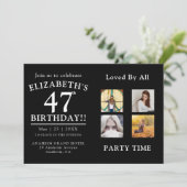 Invitation Photo d'anniversaire adulte (Debout devant)