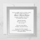 Invitation Photo d'anniversaire argent Passé & Présent (Dos)