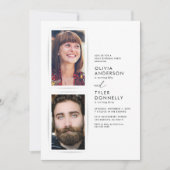 Invitation Photo d'anniversaire conjoint minimaliste (Devant)
