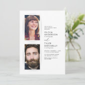Invitation Photo d'anniversaire conjoint minimaliste (Debout devant)
