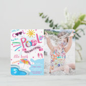 Invitation photo d'anniversaire Cool Pool (Debout devant)