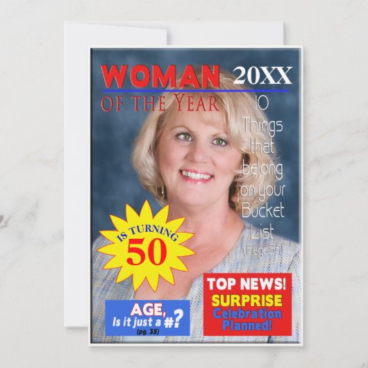 Invitation photo d'anniversaire - Couverture de ma (Devant)