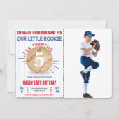 Invitation photo d'anniversaire de baseball (Devant)