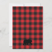 Invitation photo d'anniversaire de Buffalo Plaid (Dos)