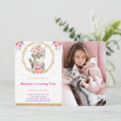 Invitation photo d'anniversaire de chaton (Debout devant)