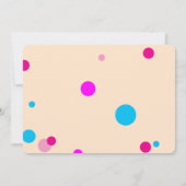 Invitation Photo d'anniversaire de Confetti Pink Peach Girl (Dos)