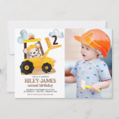 Invitation Photo d'anniversaire de construction (Devant)