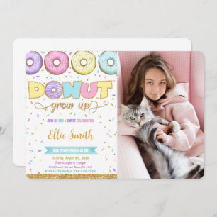 Invitation photo d'anniversaire de Donut
