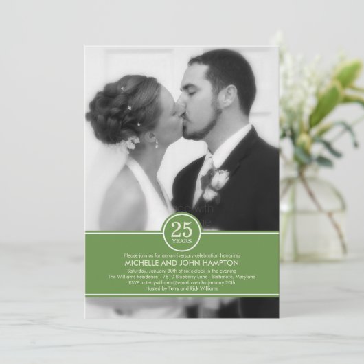 Invitation photo d'anniversaire de groupe élégant (Debout devant)