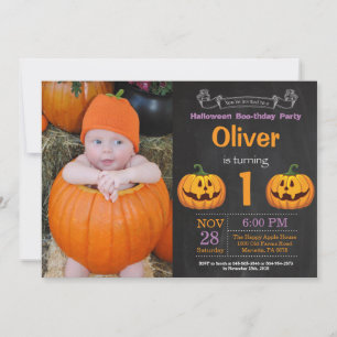 Invitation photo d'anniversaire de Halloween