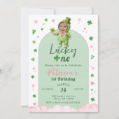 Invitation Photo d'anniversaire de la Chanceuse St Patrick (Devant)