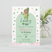 Invitation Photo d'anniversaire de la Chanceuse St Patrick (Debout devant)