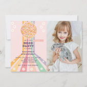 Invitation Photo d'anniversaire de la discothèque super (Devant)