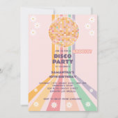 Invitation Photo d'anniversaire de la discothèque super (Devant)