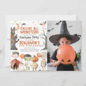 Invitation photo d'anniversaire de la fête d'Hallo (Devant)
