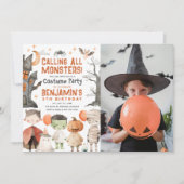 Invitation photo d'anniversaire de la fête d'Hallo (Devant)