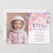 Invitation Photo d'anniversaire de la lune (Devant)