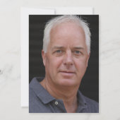 Invitation Photo d'anniversaire de la marine moderne Blue 50t (Dos)