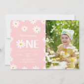 Invitation Photo d'anniversaire de la mignonne 1ère journée (Devant)