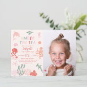 Invitation Photo d'anniversaire de la Sea Girl (Debout devant)