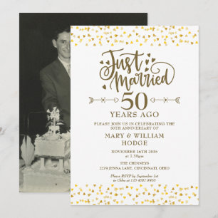 Invitation Photo d'anniversaire de mariage de 50 ans de maria