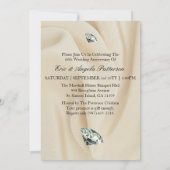 Invitation Photo d'anniversaire de mariage de 60 ans en diama (Dos)