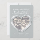 Invitation photo d'anniversaire de mariage en plat (Devant)