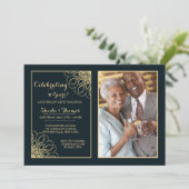 Invitation photo d'anniversaire de mariage royal (Debout devant)