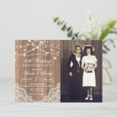 Invitation photo d'anniversaire de mariage TOUTE A (Debout devant)