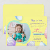 Invitation photo d'anniversaire de Pâques (Devant / Derrière)
