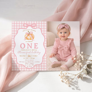 Invitation photo d'anniversaire de premier anniver
