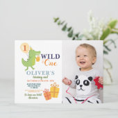 Invitation Photo d'anniversaire de première fête d'anniversai (Debout devant)