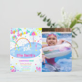Invitation photo d'anniversaire de Splash Pad (Debout devant)