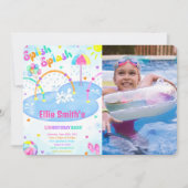 Invitation photo d'anniversaire de Splash Pad (Devant)