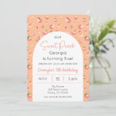 Invitation Photo d'anniversaire de Sweet Peach (Debout devant)