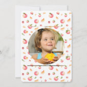 Invitation Photo d'anniversaire de Sweet Peach (Dos)