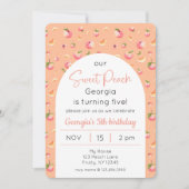 Invitation Photo d'anniversaire de Sweet Peach (Devant)