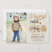 Invitation Photo d'anniversaire de Young, Wild et Three Weste (Devant)